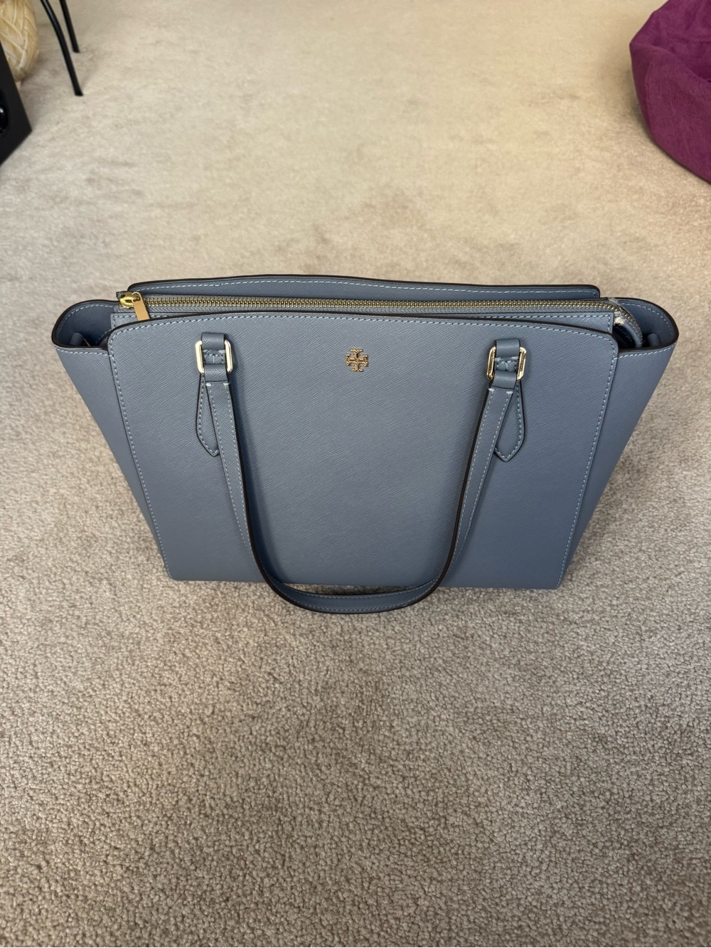 Tory Burch blue hand bag